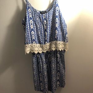 Blue & white RUE 21 Romper💓